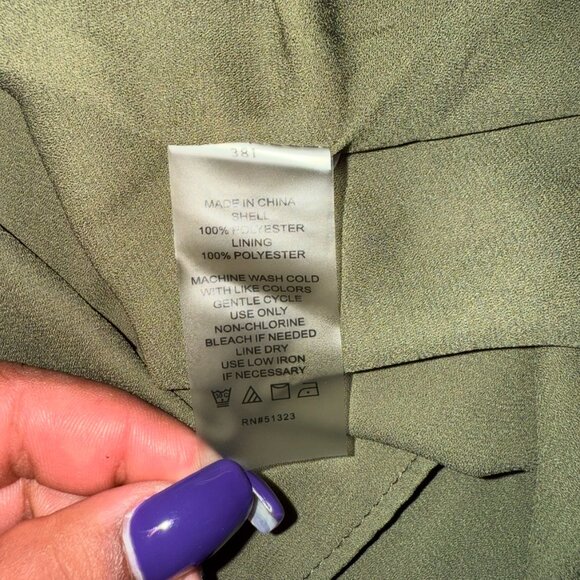 Vince Camuto Solid Long-Sleeve Split-Neck Tiered baby Doll Dress Size 2X - Picture 13 of 15